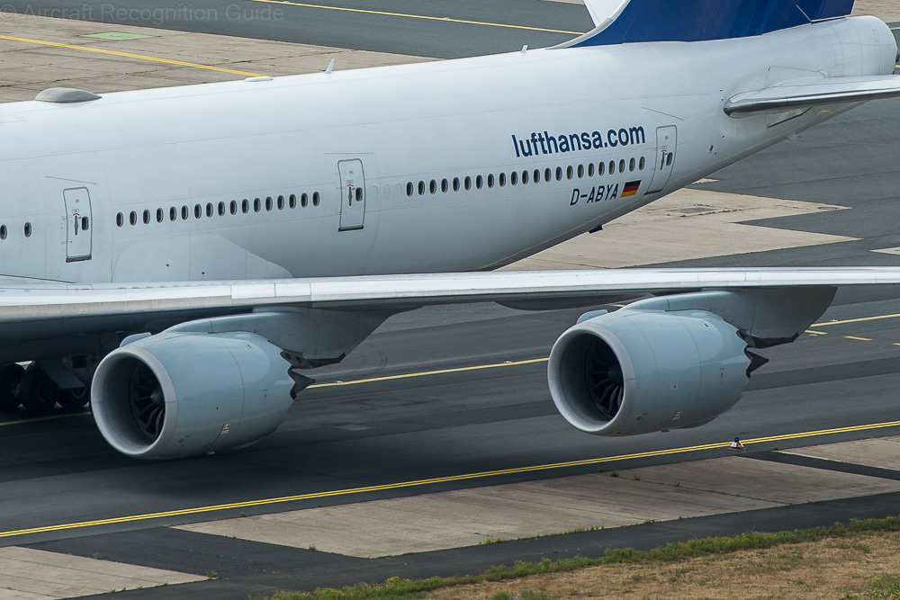 Serrated fan exhausts are one of the recognition points of the Boeing 747-8s. Image
