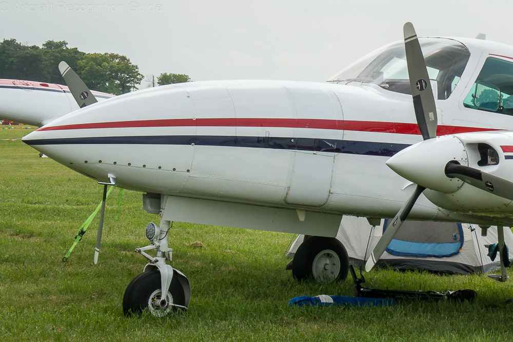Like on other Cessna models, the long nose increases the volume of the baggage hold. Image