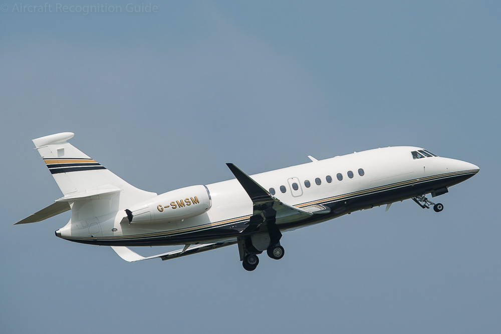 This Falcon 2000LXS is externally indistinguishable from the Falcon 2000S. Image