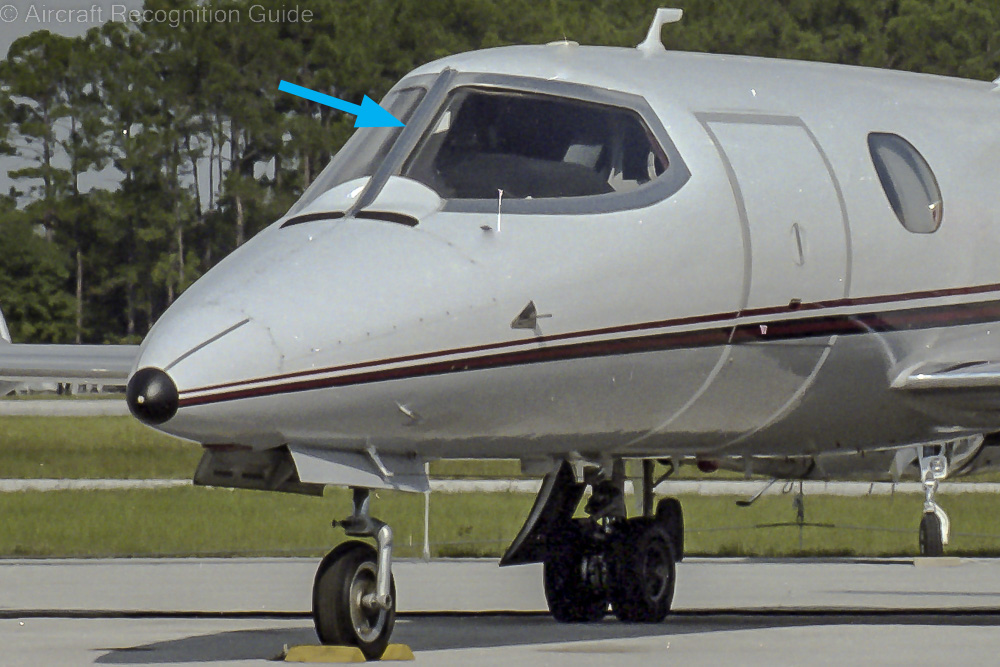 Zooming in you can better see the raised central cockpit window frame, and the shape of the window defrosters. Image