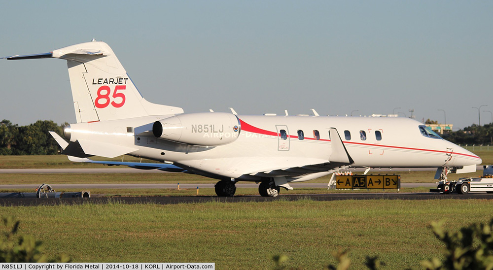 The Learjet 85 prototype was the single example of the largest Learjet ever built. (photo: Florida Metal) Image